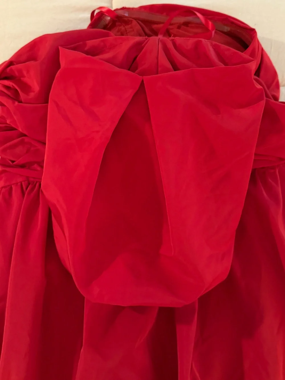 Free People Red Off-Shoulder Puff Sleeve Mini Dress